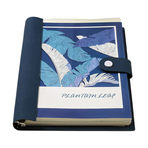 B5 Size Notebook Detachable Pages Smooth Writing-Banana leaves
