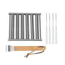 Stainless Steel Roller, Sausage Roller, Grill, Sausage Roller, Antiscald, Grill, Sausage Roller, 6 Rolls