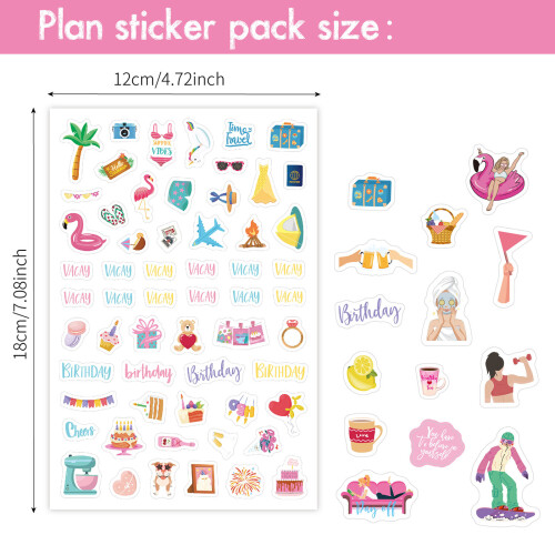 Pack d'accessoires de planificateur de livre d'autocollants 2