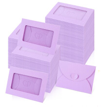 Enveloppe en papier Kraft, 50 pièces, enveloppe en-Violet