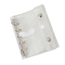 Couverture de reliure à anneaux flexibles en plastique-blanc