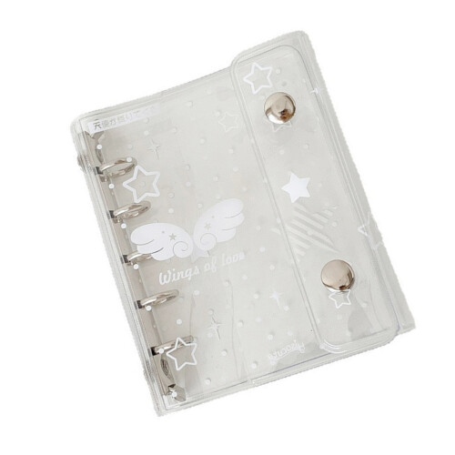 Couverture de reliure à anneaux flexibles en plastique-blanc