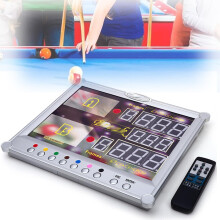 Wallmounted LED display for billiard tables, supports 0199 point tracking, wireless remote