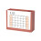 Support à stylos en plastique avec calendrier de-rouge marron 1