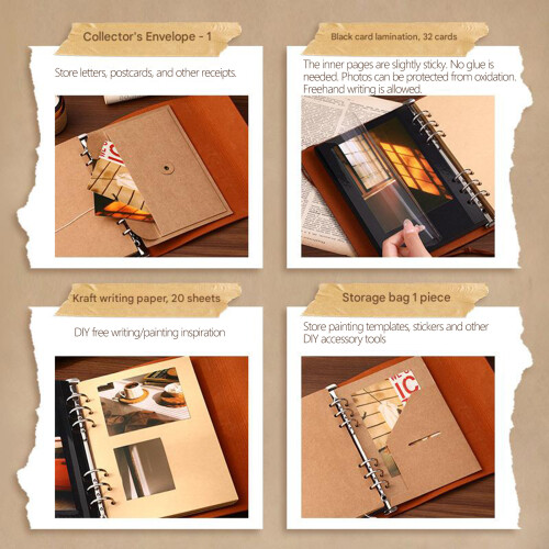 Journal de voyage de taille compacte, Scrapbook, couverture en 1
