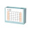 Support à stylos en plastique avec calendrier de-Bleu ciel 1