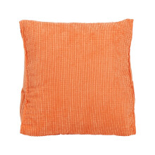 Soft Fabric Decorative Pillow, Versatile Use for Couch and Bed, Zippered Backrest Support (Orange, Triangular)