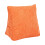Soft Fabric Decorative Pillow, Versatile Use for Couch and Bed, Zippered Backrest Support (Orange, Triangular) 2
