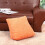 Soft Fabric Decorative Pillow, Versatile Use for Couch and Bed, Zippered Backrest Support (Orange, Triangular) 4