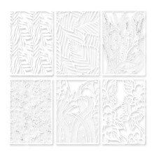 Modèles floraux géométriques 12x8 pouces, pochoirs de-Ensemble 2