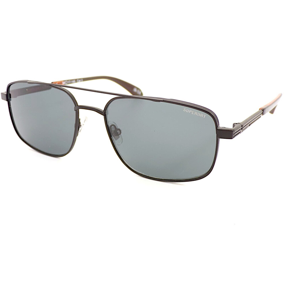 Superdry Sds 5000 Sunglasses Matte Black With Dark Green Cat.3 Lenses 004 Green,Black