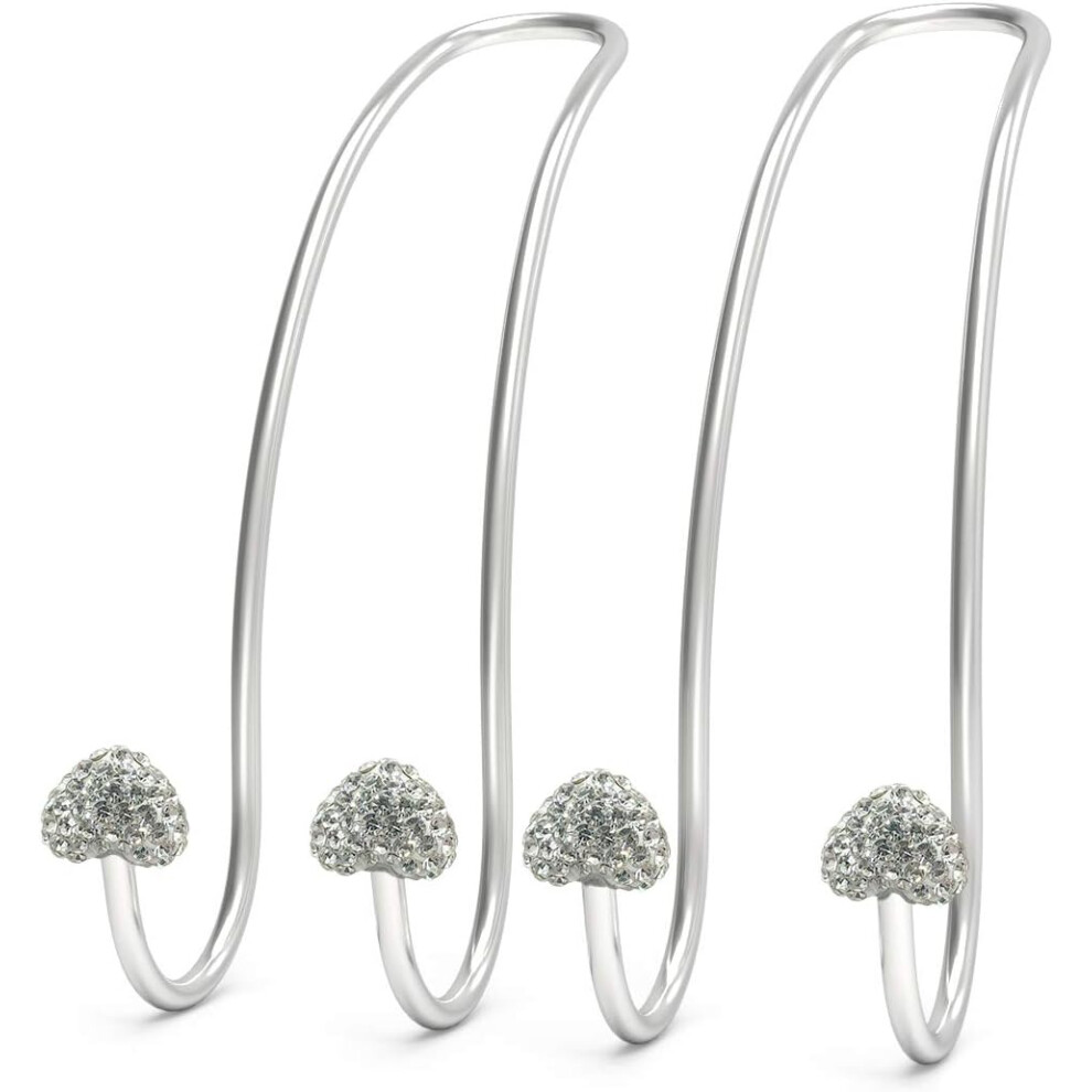 Heavy-Duty Headrest Hooks, Bling Auto Hooks With Sparkle Rhinestones Decoration, Car Hangers Organizer For Easy Backseat Storage, Universal Compatibil 9454554177861