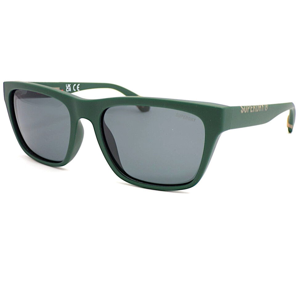 Superdry Polarized Sunglasses Sds 5009 Matte Green With Dark Grey Lenses 107P Green,Grey