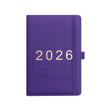 Planificateur quotidien 2026, planificateur de travail-Violet