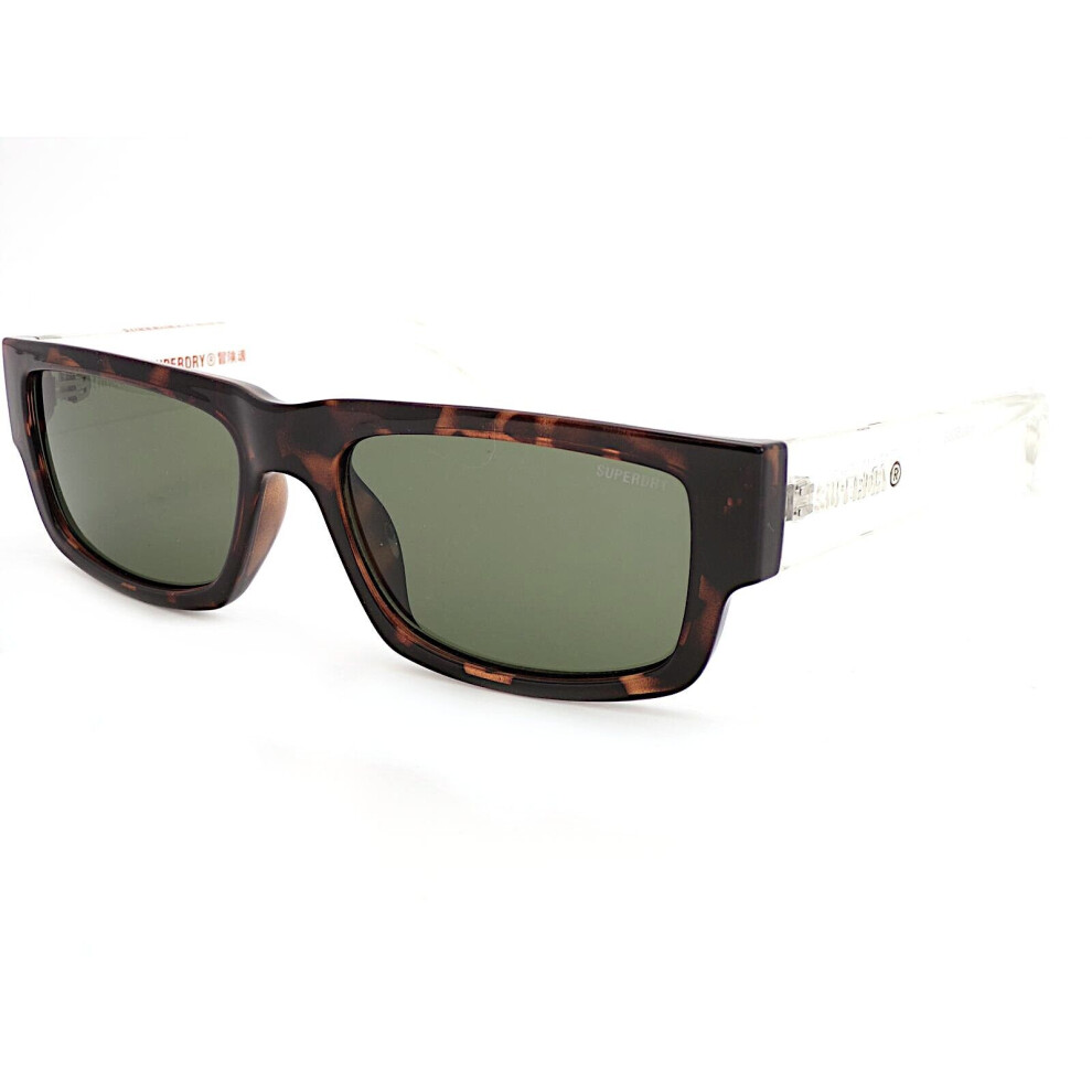 Superdry Sds 5005 Sunglasses Brown Tortoise Crystal Clear With Green Lenses 102 Green,Brown