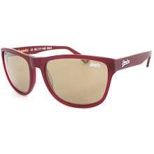 Superdry SDS Ni Sunglasses Deep Matte Red with Gold Mirrored Lenses Unisex 160
