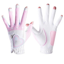 Golf gloves 1 pair women's golf gloves ladies antislip elastic golf gloves patchwork left right hand golf gloves ladies(pink,20) 20 pink