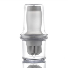 Kitchen Gadgets Grill Oil Brush Silicone BBQ Honey Oil Bottle Baking Brushes Liquid Oil Dough Cooking (Colour: Grey) Gray