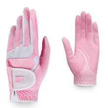 Golf glove for ladies, left and right hand, breathable, palm protection, sport (pink white, 18) Pink White 18