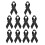 Innovatives Design, schwarze Bandbrosche, Bandnadelknotenbrosche 1