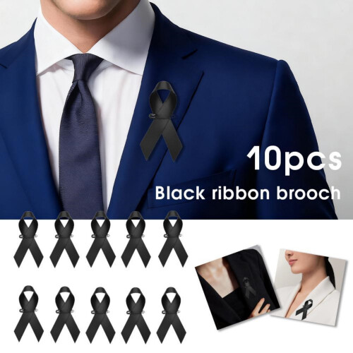 Innovatives Design, schwarze Bandbrosche, Bandnadelknotenbrosche 1