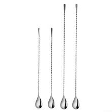 Stirring spoon made of stainless steel, for professional bartenders, 40 cm, 2 pieces