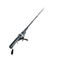 Light and Foldable Fishing Rod with Integrated Reel, ABS Handle and Stainless Steel Guide Rings for Travel, Normal Fishing