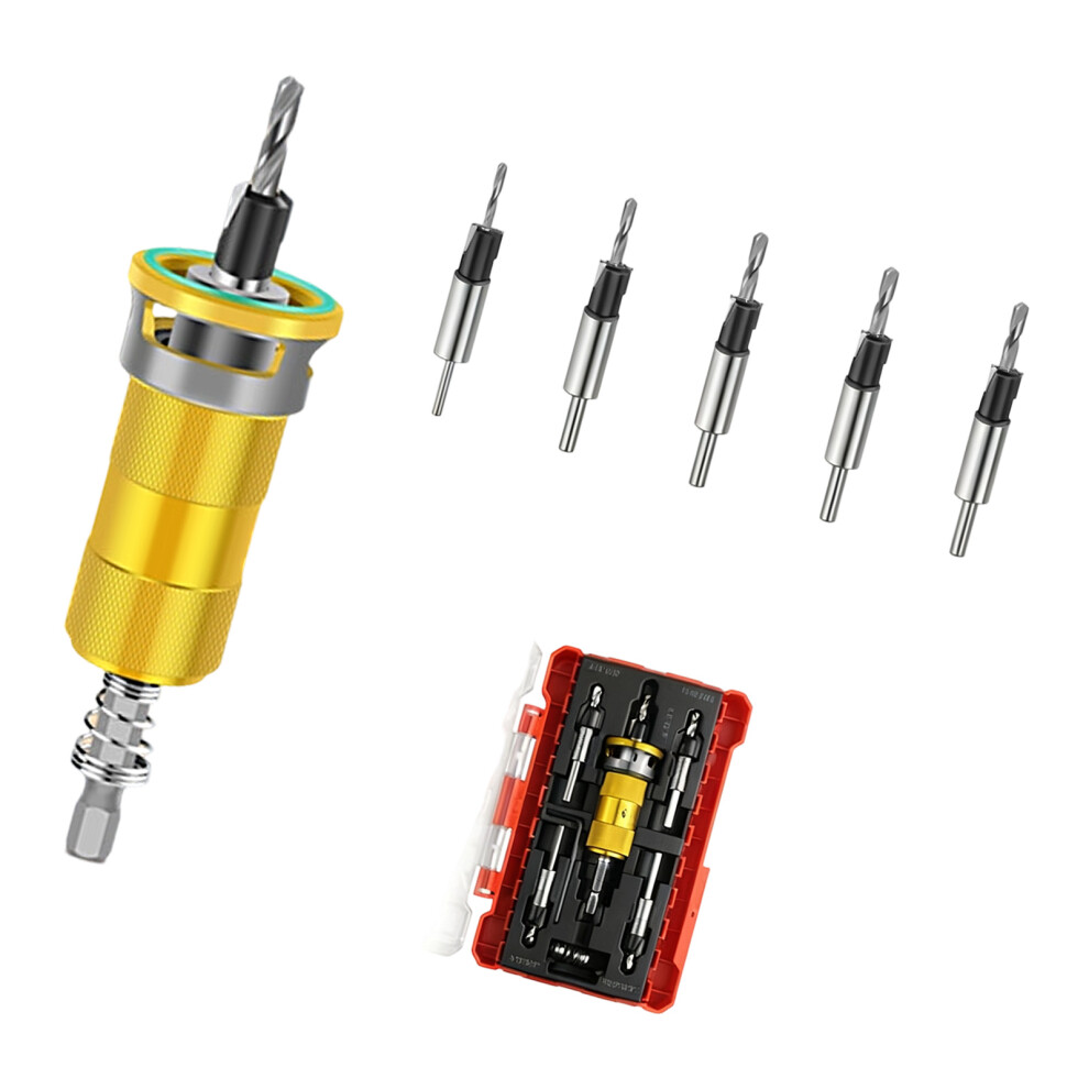 Countersink Drill Bit Set Woodworking Counterbore Hole-Gold 7696000959085