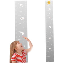 Growth Chart For Wall, Mirrored Shatterproof Flexible Acrylic, 47x6 Inch, SelfAdhesive Height Measurement, Kids