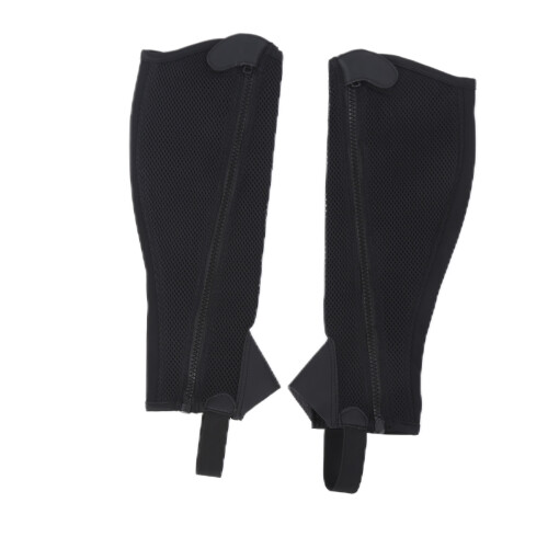 2 stücke Half Chap Schwarz Flexible Mesh Reit Half 1