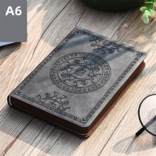 Carnet de notes Vintage en cuir, bloc-notes pour Journal-Gris