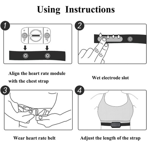 2 Pieces Elastic Frequency Chest Strap Bands for Geonaut Frequency Sensor Chest Strap Ref: 7859 2