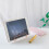 Simple Wrought Iron Organizer Tablet Book Stand-Rose gold 7