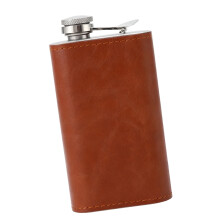 Leak Proof Nonrust Steel Pocket Alcohols-Reddish Brown