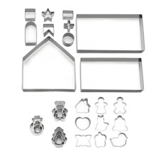 28pcs Christmas Baking Accessories Stainless Steel Gingerbreads