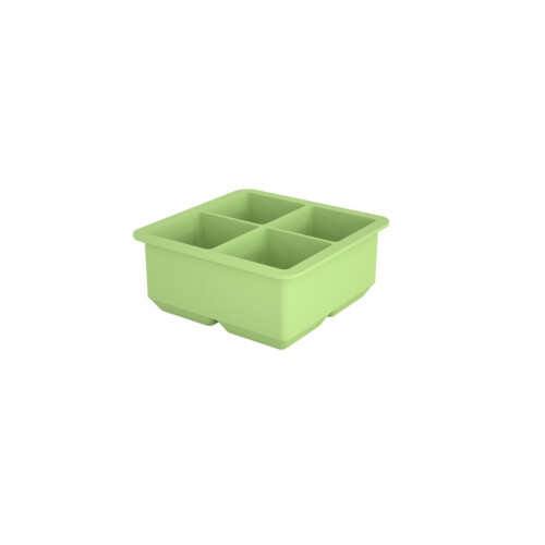Silicones Ice Cubes Maker Dishwasher Safe Molds-Green 4 squares