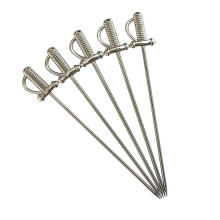 5Pcs Portable Metal Fruit Picks Elegant Blade Skewers For