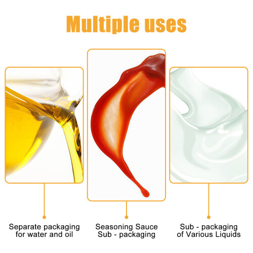 Set of 4 120ML Kitchen Squeeze Bottles Leak Resistant Caps for 2