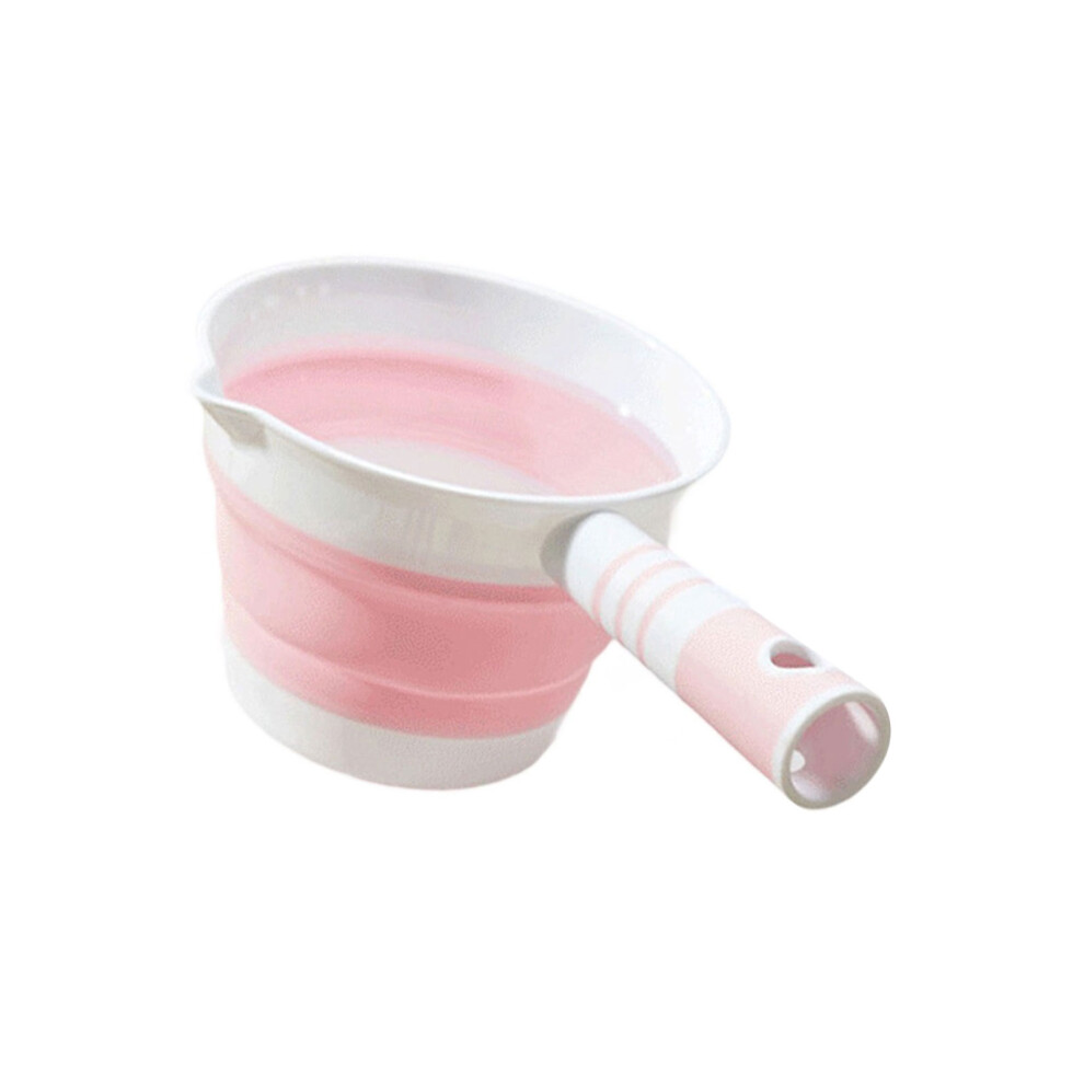 Durable Foldable Water Ladle For Kids Bathing Food Safe-Pink 7754000916108