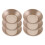 6pcs Rust Resistant Round Tarts Molds Nonstick Coating-Gold 1