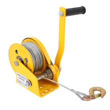 Hand Winch 1200 Lbs Capacity Heavy Duty Manual Winch With Bidirectional Automatic Brake 65.6 Ft Steel Wire Rope