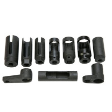 Kit de 10 Soquetes Pretos em Aço para Sensor de Oxigênio O2 - Ferramenta para Remoção de Sensor de Pressão de Sensor de Oxigênio O2