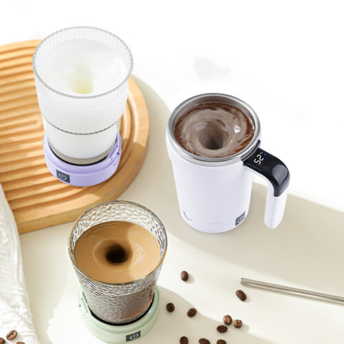 Stainless Steel Electric Mixing Cup Temperature Display-White 1