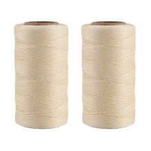 Hilo encerado para coser cuero, 260 m, 150 D, 1 mm, color crema