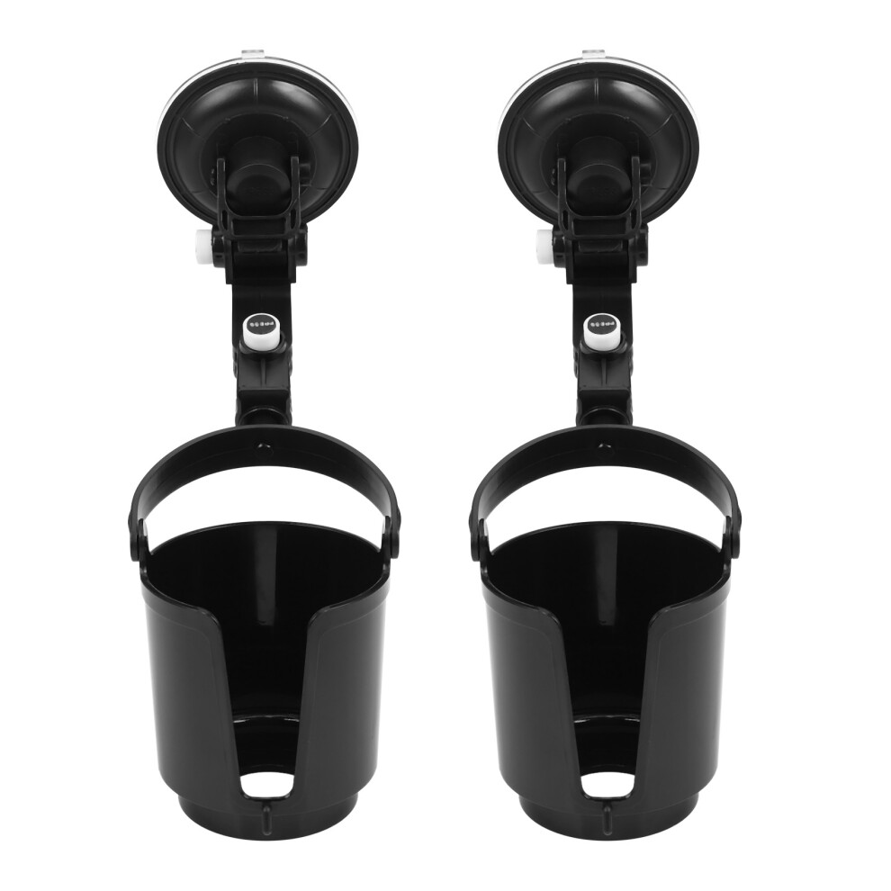 2X Car Auto 9.5Cm Drink Can Cup Bottle Adjustable Holder Bracket Black 4854107109977