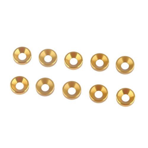 10Pcs M4 Gold Anodized Aluminum Countersunk Head Washers 2