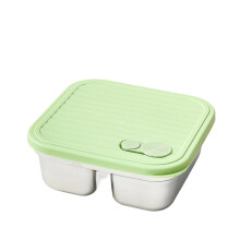 Reusable Lunch Box  Stainless  Square Lunch Box With-Green 2
