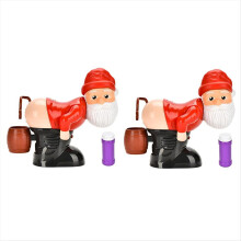 Funny Santa Bubble Blowing Machine with Flashing Lights&Music, Christmas Bubble Blower for Outdoor&Indoor Activity 2 Set
