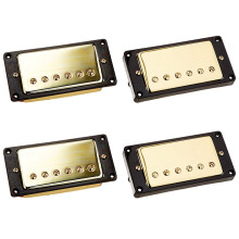 Conjunto de 2 captadores humbucker dourados para substituição.