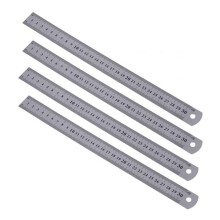 Régua de aço inoxidável 4X com função métrica, 30 cm (12 polegadas).
